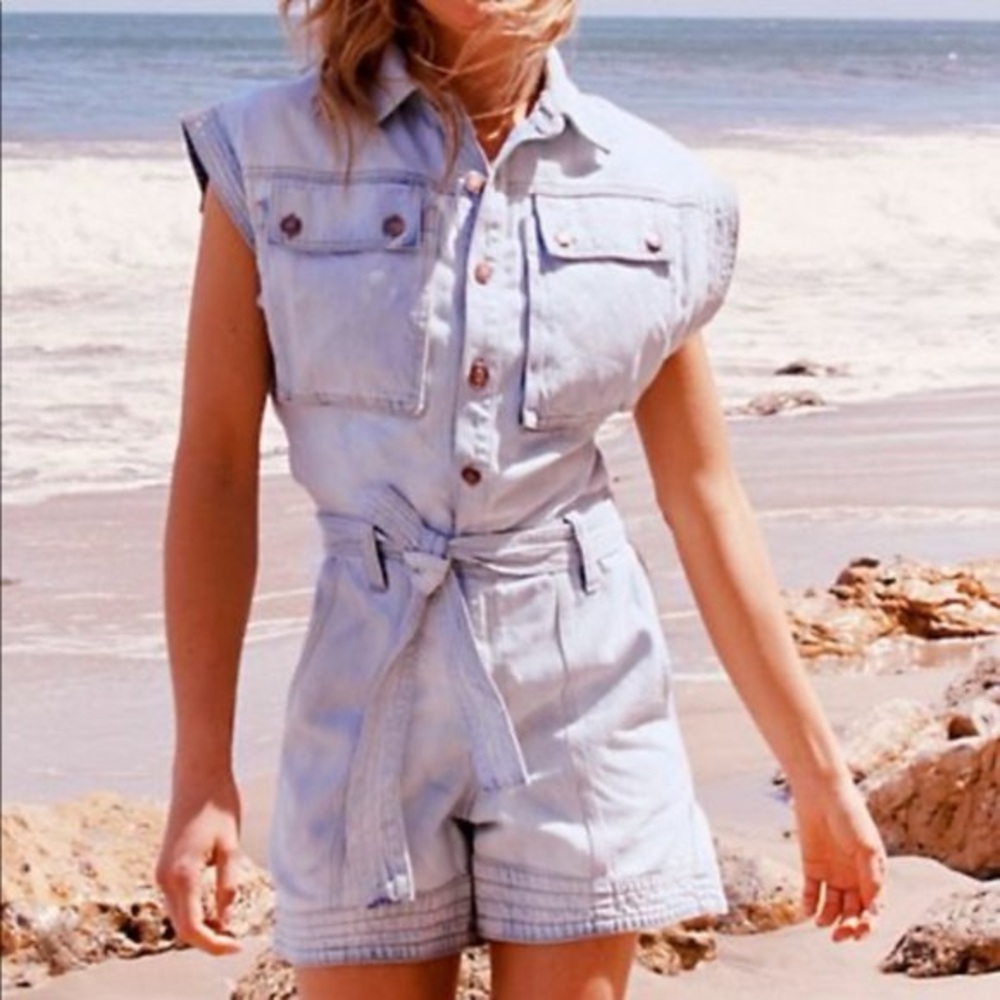 NWOT Happy Nature Denim Romper (0)